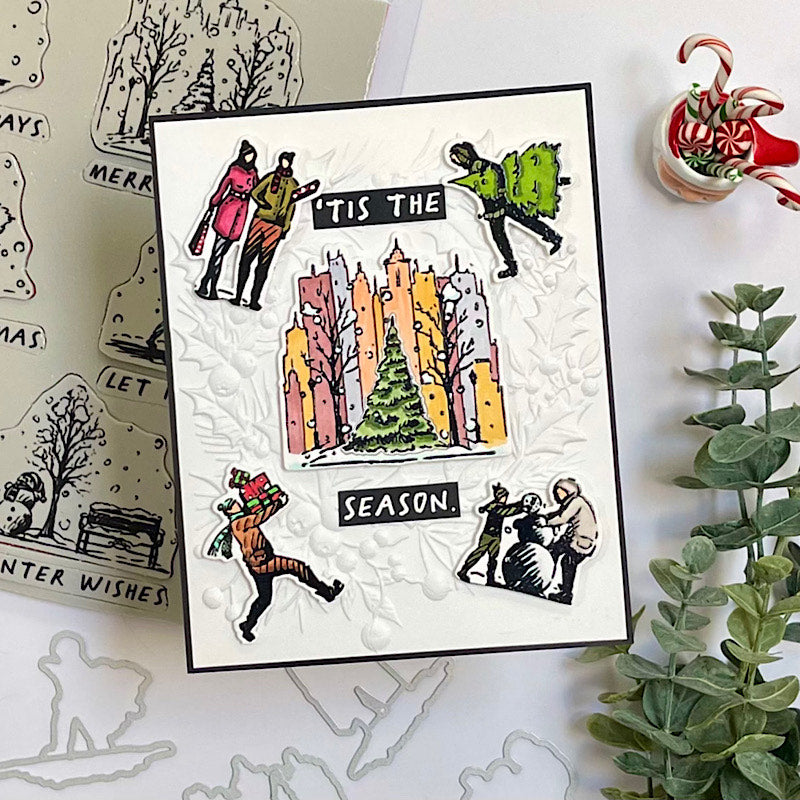 Tim Holtz Holiday Sketchbook Stamps with Simon Says Stamp Dies Bundle setho25 Christmas Card | color-code:ALT02