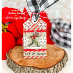 Tim Holtz Holiday Sketchbook Stamps with Simon Says Stamp Dies Bundle setho25 Christmas Tag