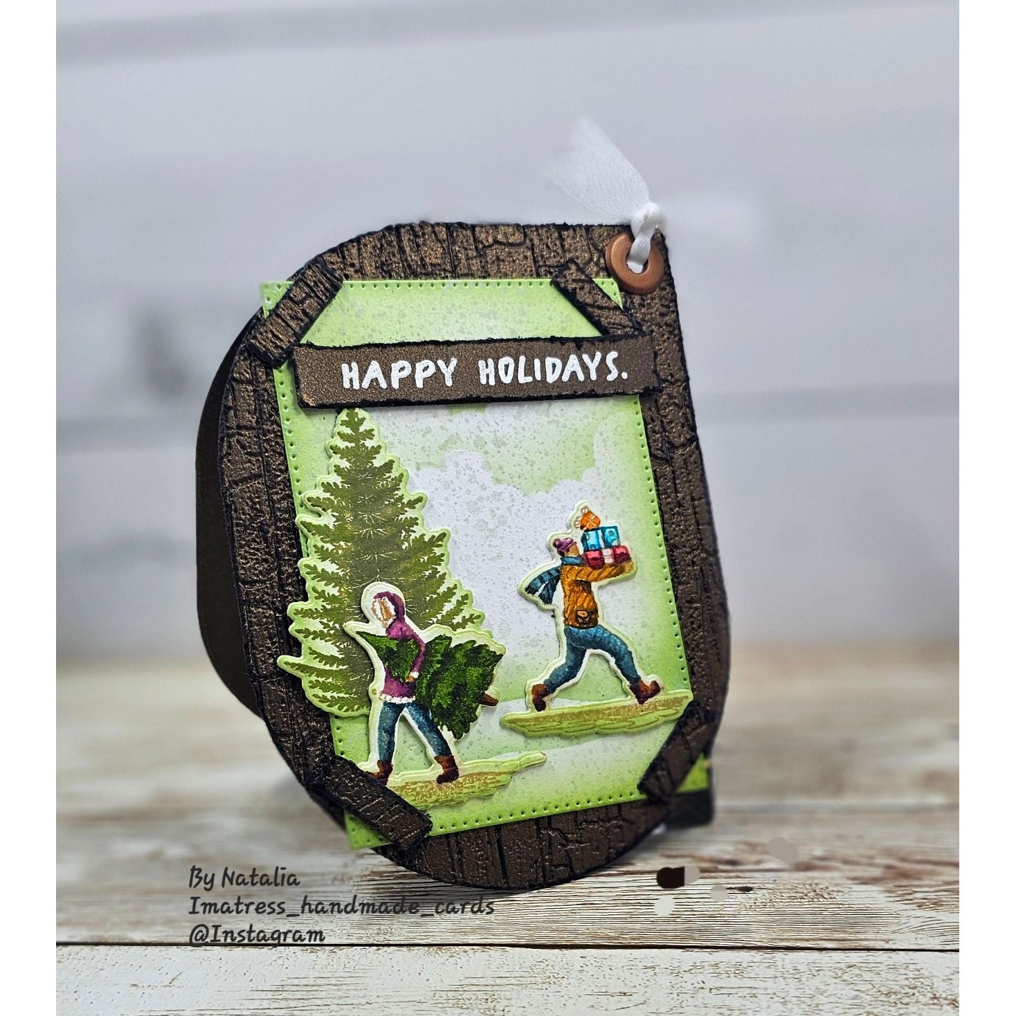 Tim Holtz Holiday Sketchbook Stamps with Simon Says Stamp Dies Bundle setho25 Christmas Card