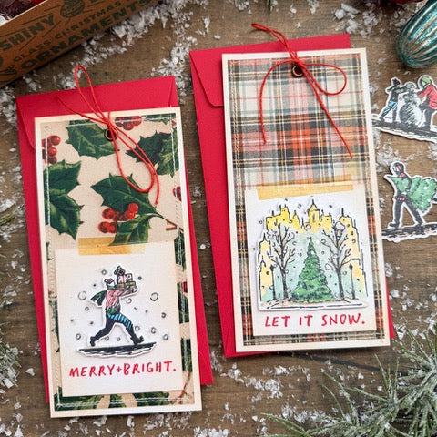 Tim Holtz Holiday Sketchbook Stamps with Simon Says Stamp Dies Bundle setho25 Christmas Cards | color-code:ALT04