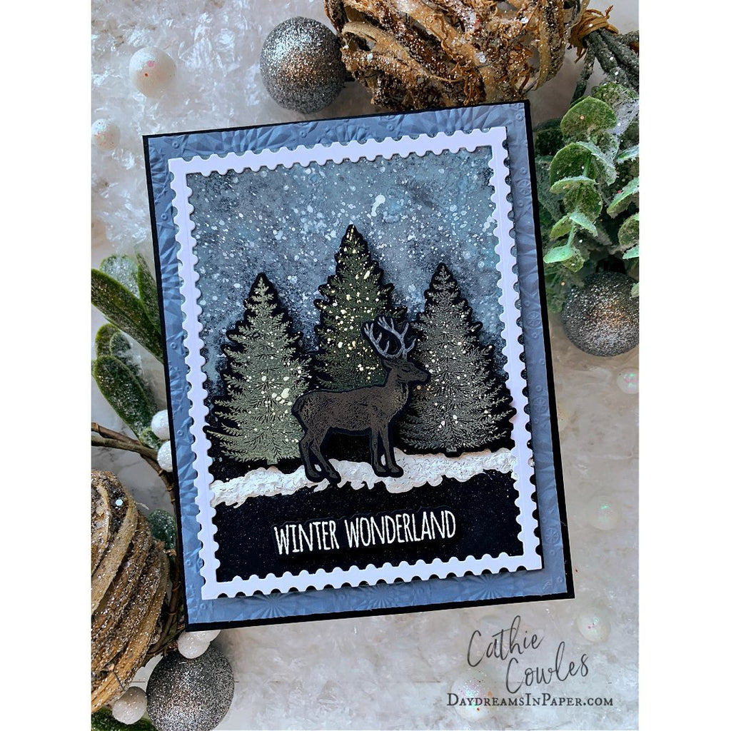 Tim Holtz Holiday Things Stamps with Simon Says Stamp Dies Bundle setht25 Christmas Card