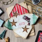 Tim Holtz Holiday Things Stamps with Simon Says Stamp Dies Bundle setht25 Holiday Card