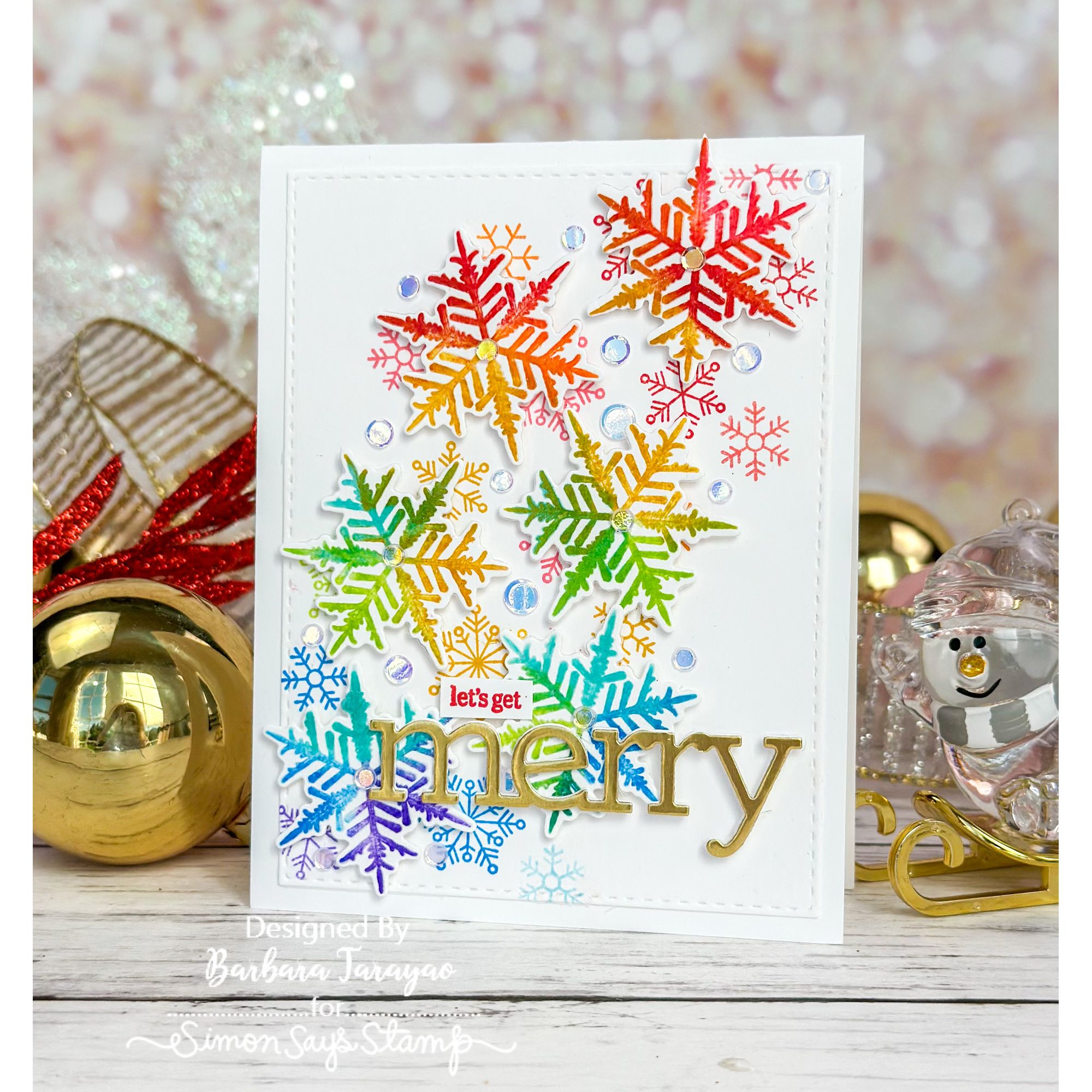 Tim Holtz Holiday Things Stamps with Simon Says Stamp Dies Bundle setht25 Christmas Card | color-code:ALT04