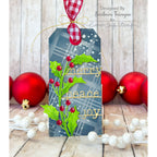 Simon Says Stamp Holly Sprigs Wafer Die s874 Stamptember Christmas Tag