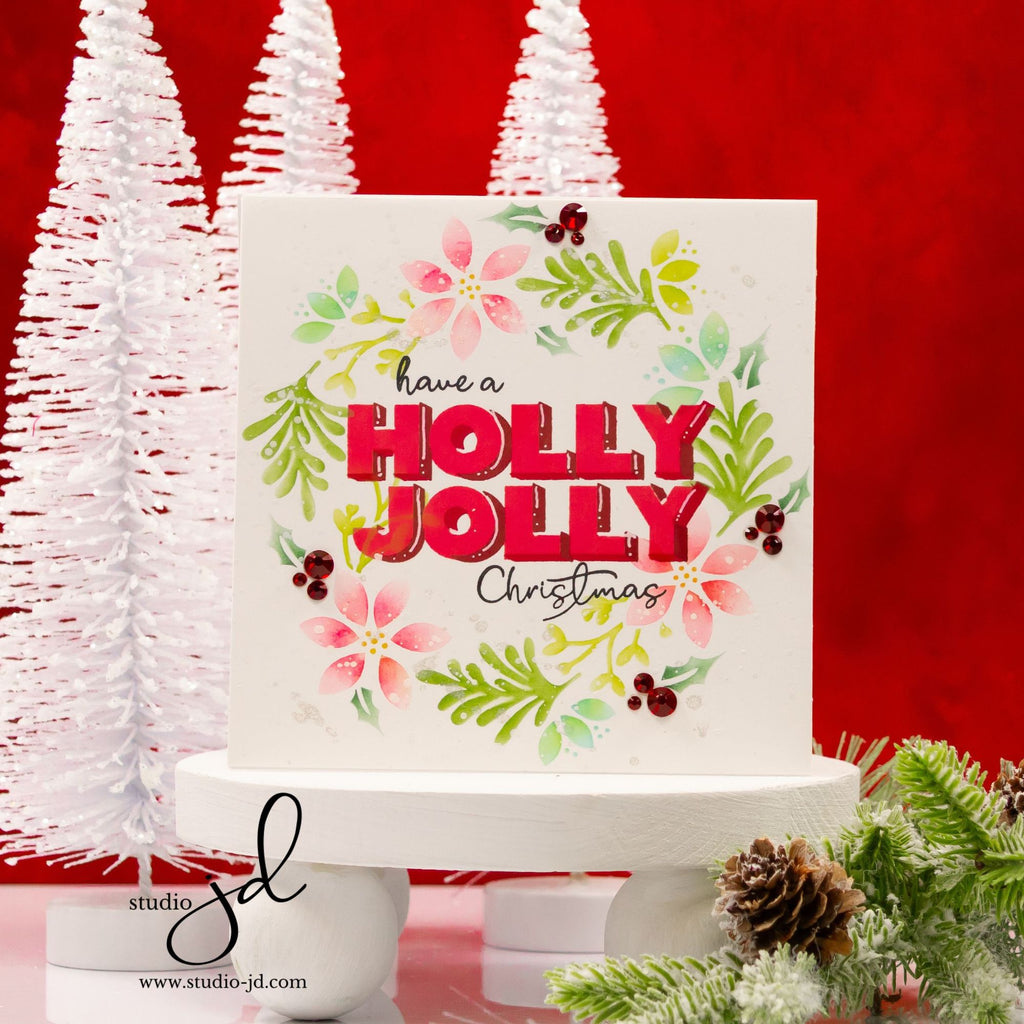 Simon Says Stamp Holly Jolly Wafer Dies 1436mdc And Everything Nice Christmas Card | color-code:ALT01