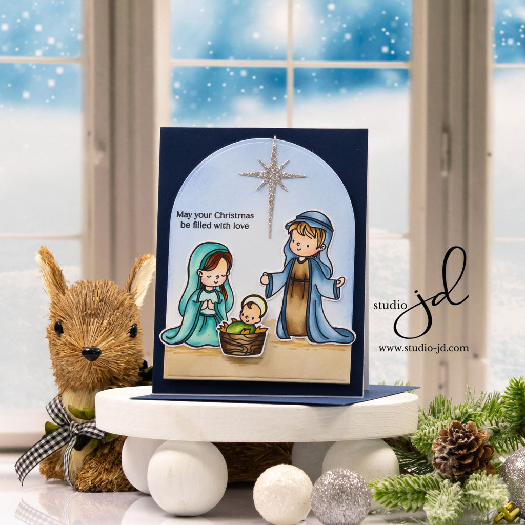 Simon Says Stamp Holy Night Wafer Dies 1501sdc And Everything Nice Christmas Card | color-code:ALT03