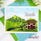 Honey Bee No Place Like Home Clear Stamp Set hbst-486 Home Story Card | color-code:ALT01