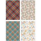 Honey Bee Homestead Harvest 6 x 8.5 Paper Pad hbpa-046 plaids and flowers