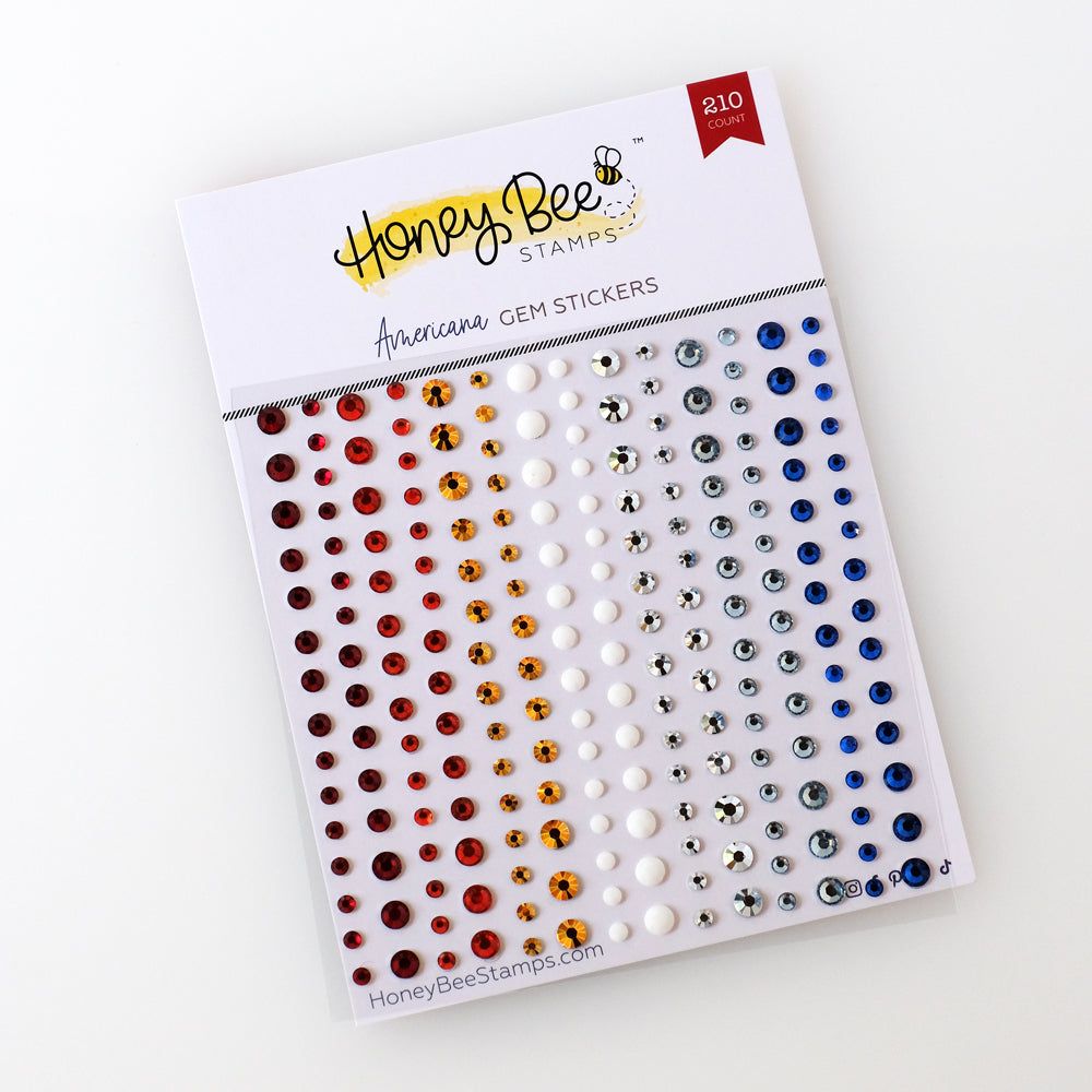 Honey Bee Americana Gem Stickers hbgs-049