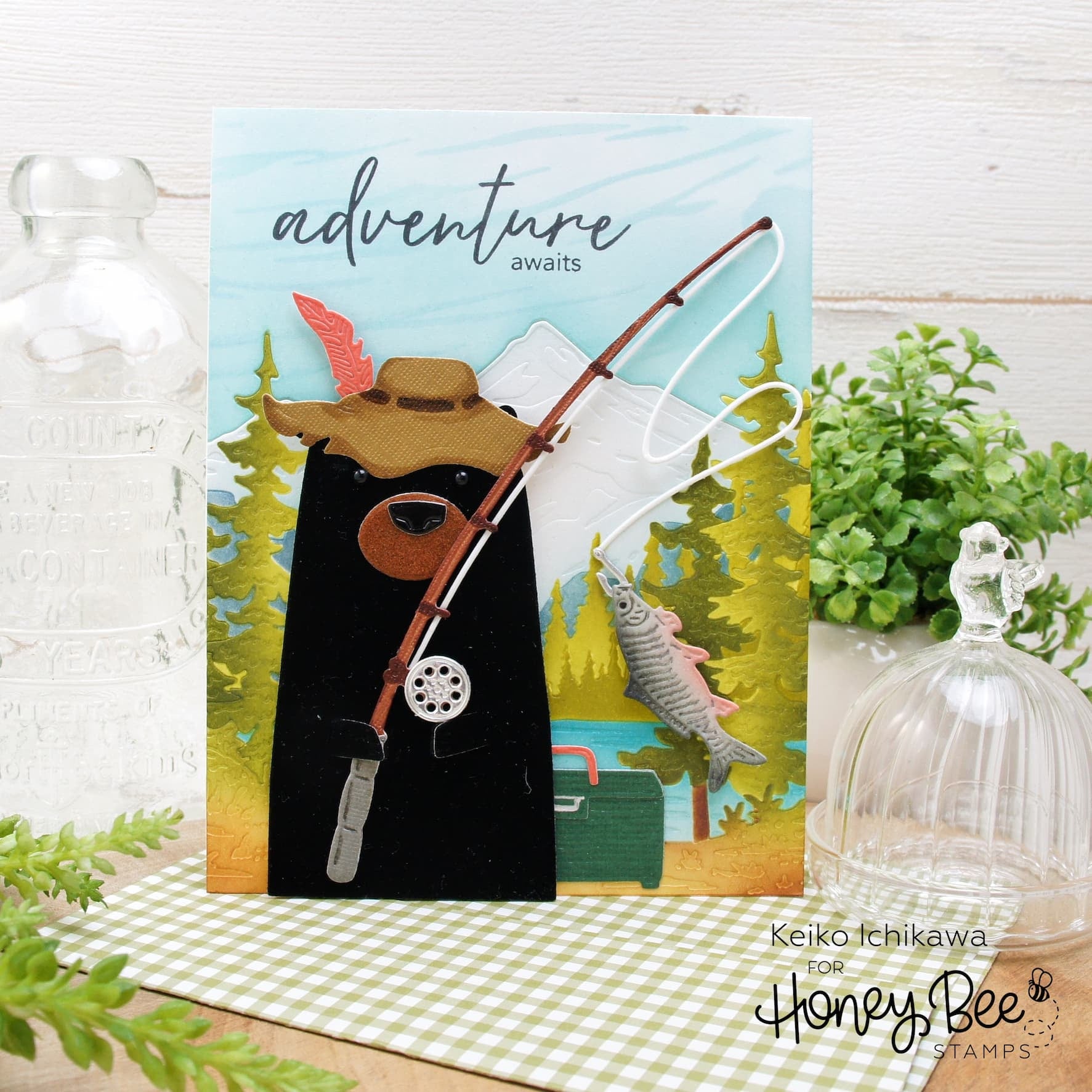 Honey Bee At The Lake Set Of 6 Layering Stencils hbsl-126 Adventure Awaits Card