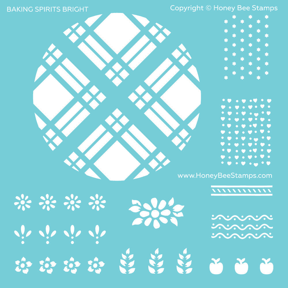 Honey Bee Baking Spirits Bright Stencil hbsl-159
