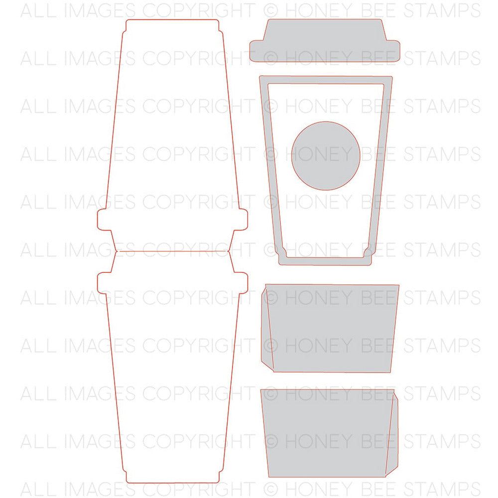 Honey Bee COFFEE CUP CARD Dies HBDS-CC