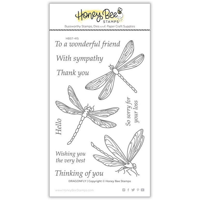 Honey Bee Dragonfly Clear Stamp Set hbst-415