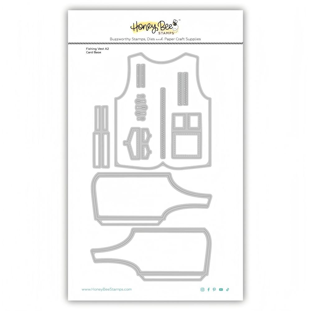 Honey Bee Fishing Vest A2 Add On Dies hbds-fshvst Packaging Image