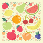 Honey Bee Fruit Medley Background Stencils hbsl-186