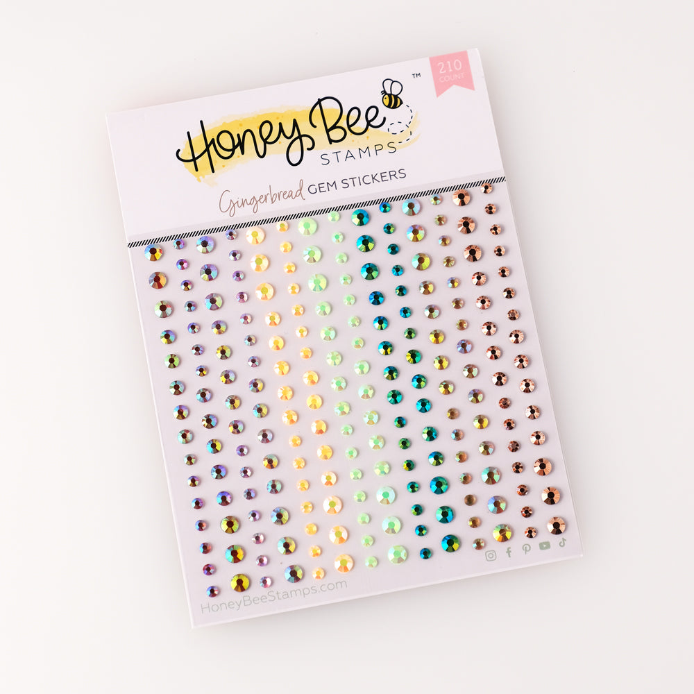Honey Bee Gingerbread Gem Stickers hbgs-052
