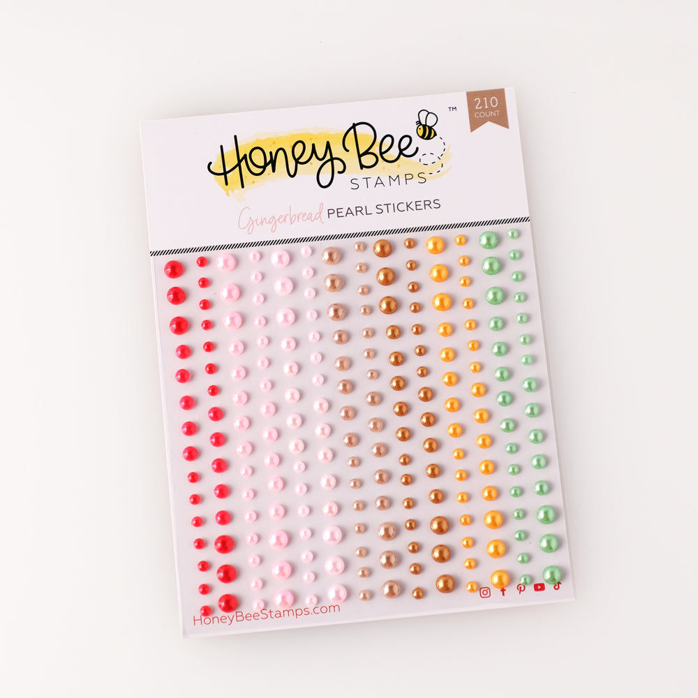 Honey Bee Gingerbread Pearl Stickers hbgs-prl22