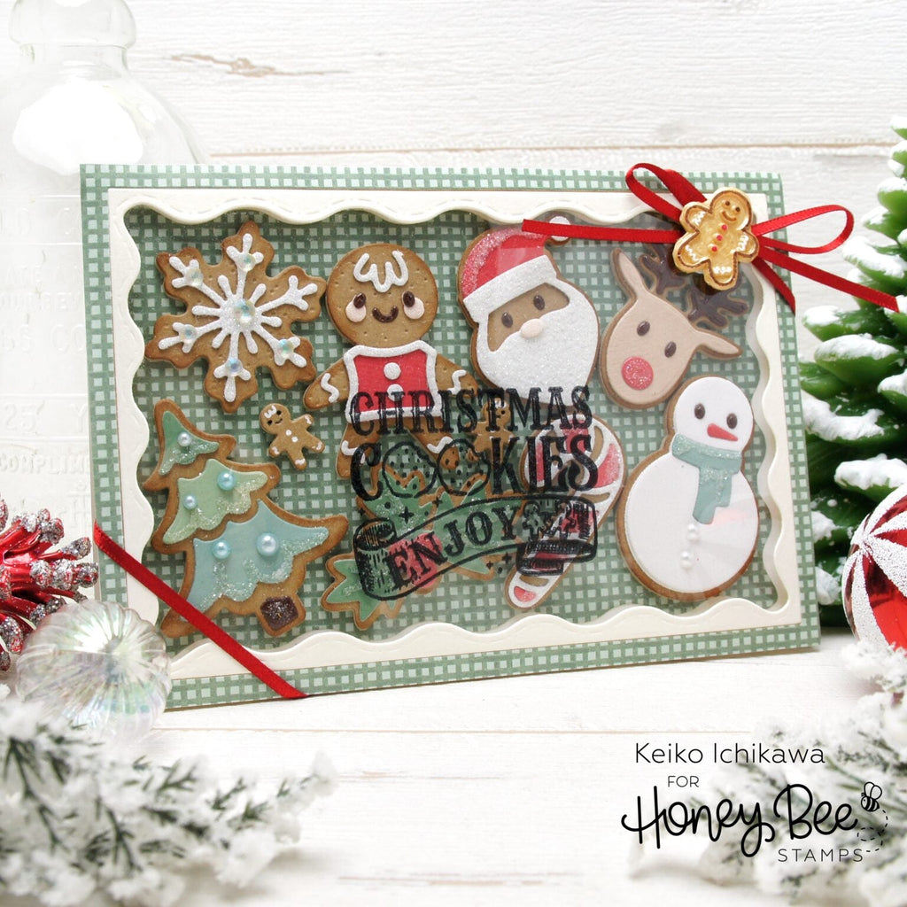 Honey Bee Gingerbread Wax Stamper hbtl-ws-ging Christmas Cookies Card | color-code:ALT01