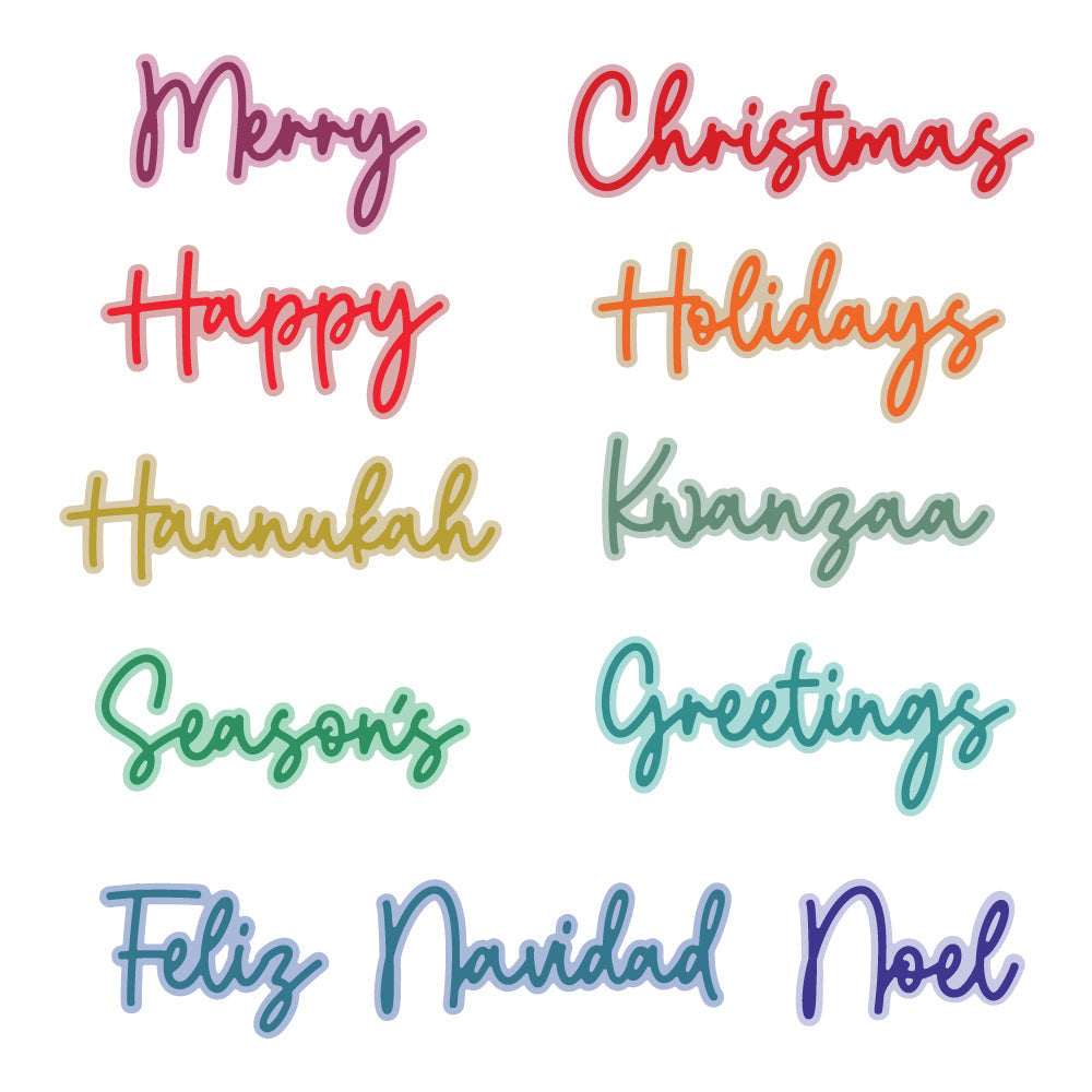 Honey Bee Great Greetings Holiday Dies hbds-gghol