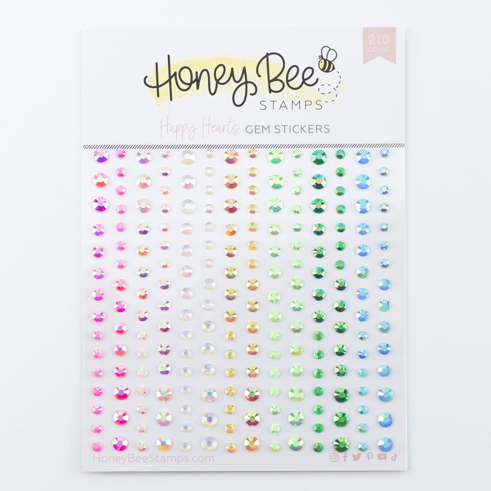 Honey Bee Happy Hearts Gem Stickers hbgs-041