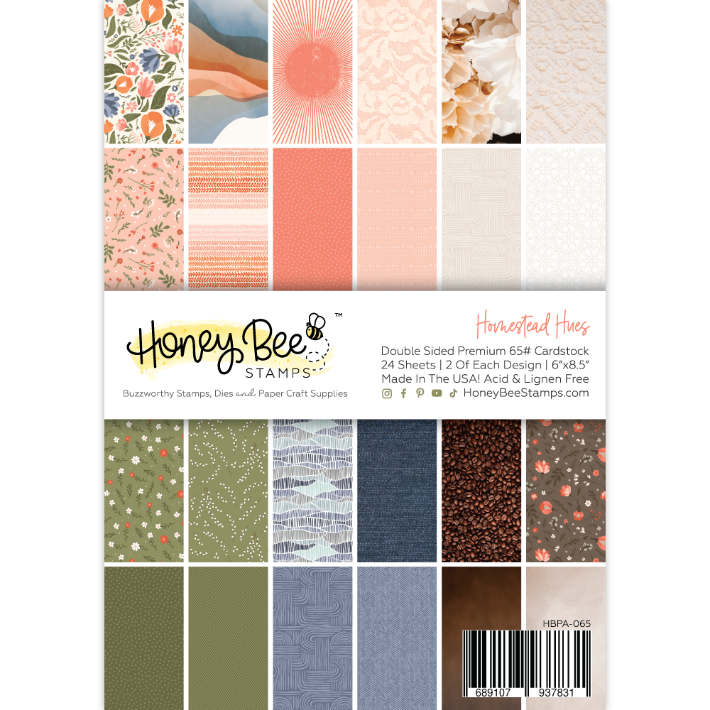 Honey Bee Homestead Hues 6 x 8.5 Paper Pad hbpa-065