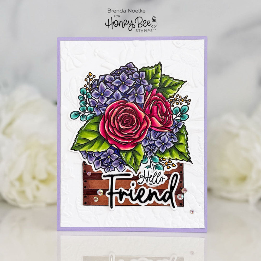 Honey Bee Love You Friend Stamps And Dies Bundle Hello Friend Card