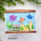 Honey Bee Lovely Layers Tank Aquarium Add-On Dies hbds-llaquao Carol Hintermeier Card