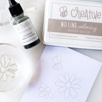 Honey Bee No Line Ink Pad And Reinker Bundle Glamour Shot with Stamped Ink