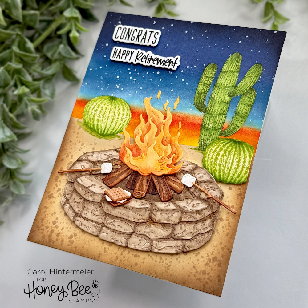 Honey Bee On The Range Dies hbds-648 Carol Hintermeier Card