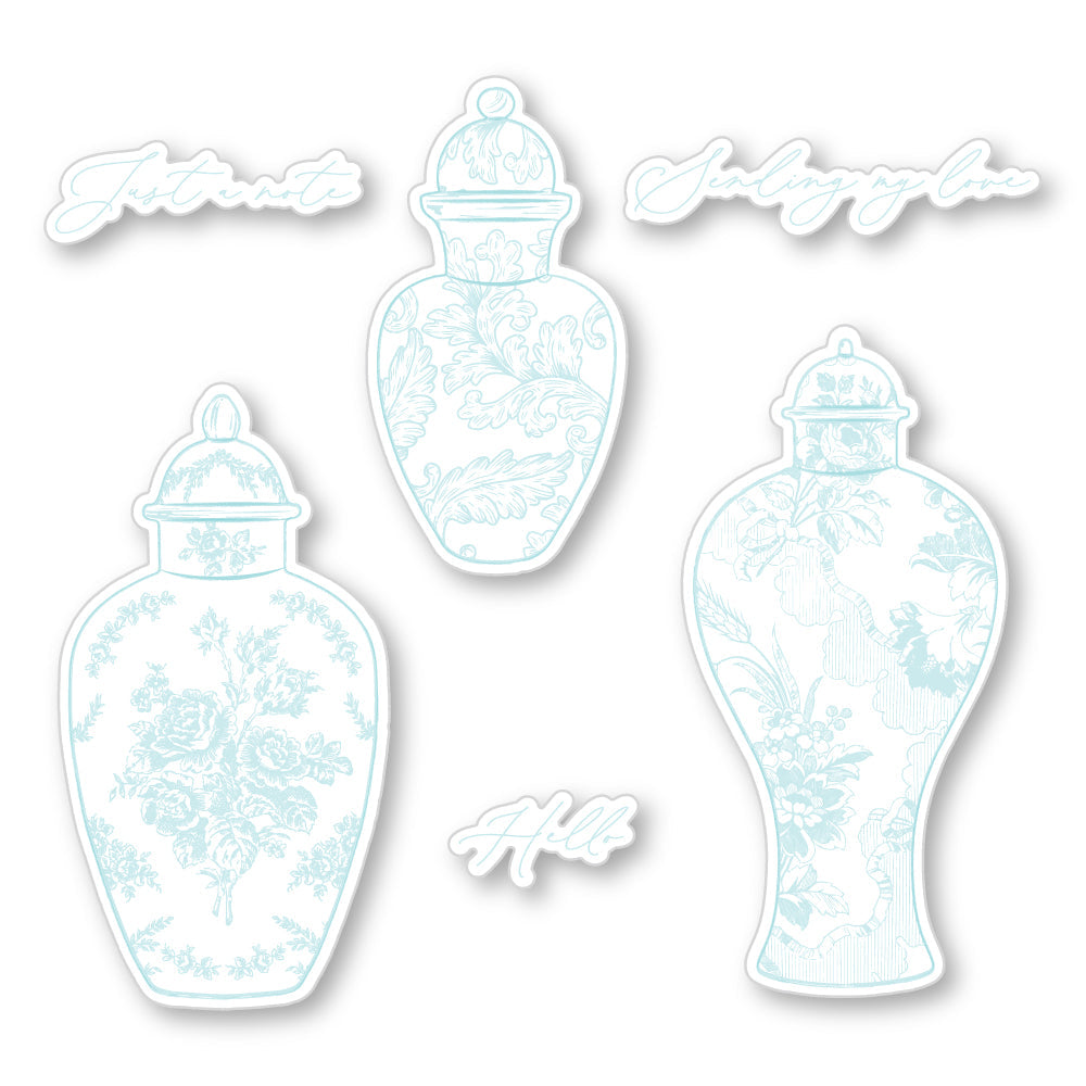 Honey Bee Ornate Ginger Jars Dies hbds-645