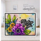 Honey Bee Perfect Peonies Clear Stamps And Dies Bundle Thinking Of You Floral Card