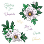 Honey Bee Perfect Peonies Clear Stamps hbst-686