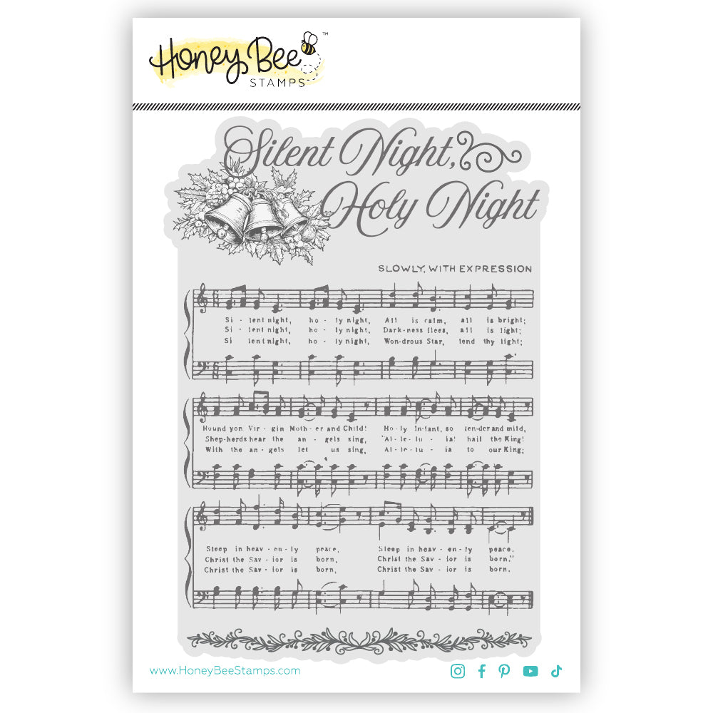 Honey Bee Silent Night Cling Stamp hbst-671
