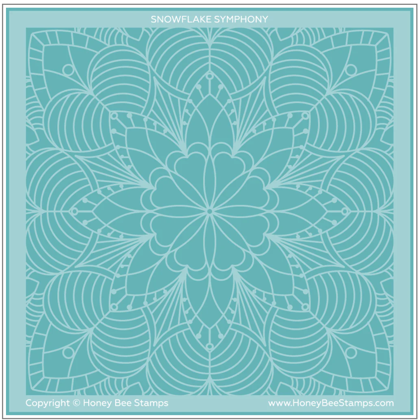 Honey Bee Snowflake Symphony Background Stencil hbsl-173
