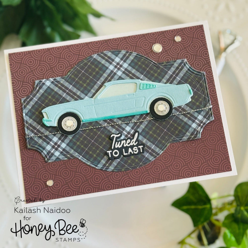 Honey Bee Well Played Sir Dies hbds-677 Masculine Vintage Vehicle Card