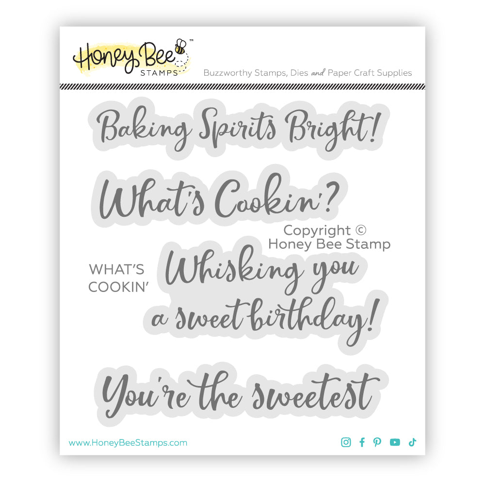 Honey Bee What's Cookin' Clear Stamps And Dies Bundle Stamp Set