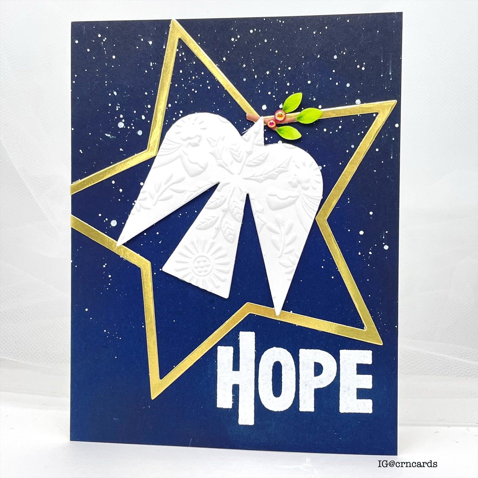 Simon Says Stamps and Dies Peacebird Bundle set1094pb And Everything Nice Christmas Card