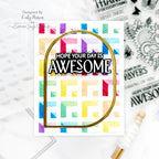 Simon Says Stamp Embossing Folder Hopping Hexagons sf472 You Are My Favorite Birthday Card | color-code:ALT08
