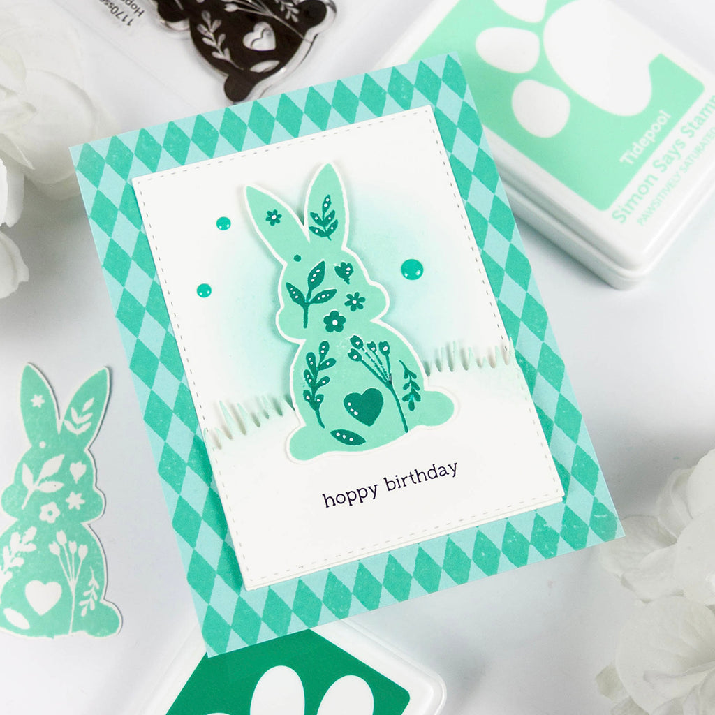Simon Says Stamps and Dies Hoppy Birthday set945hb Rain or Shine Birthday Card