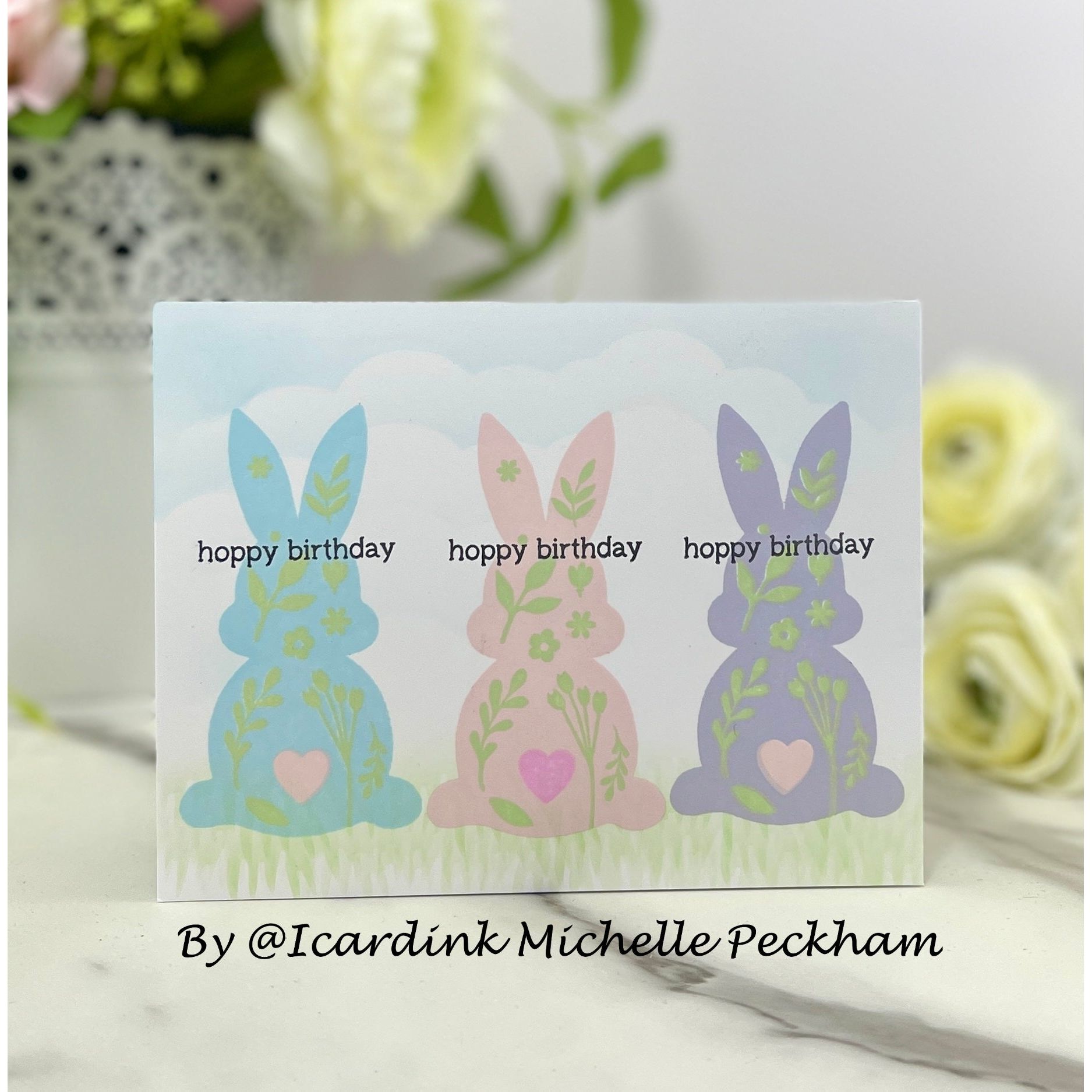 Simon Says Stamps and Dies Hoppy Birthday set945hb Rain or Shine Birthday Card