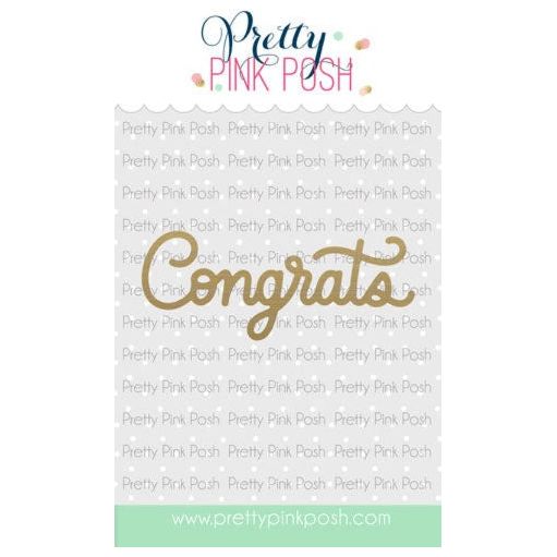 Pretty Pink Posh Congrats Script Hot Foil Plate