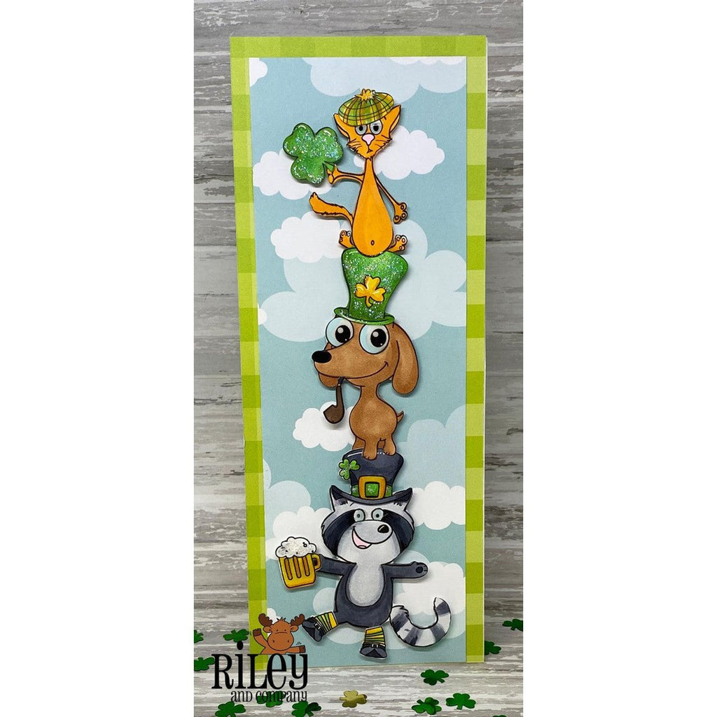 Riley and Company Dress Up Raccoon or Fox Dies rd003 luck of the irish