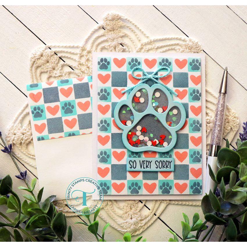 Trinity Stamps Paw Print Shaker Tag Die Set tmd-221 Pet Sympathy Card | color-code:ALT01