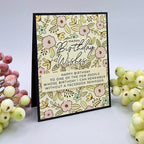 Spellbinders Floral Celebration Press Plate bp-151 happy birthday