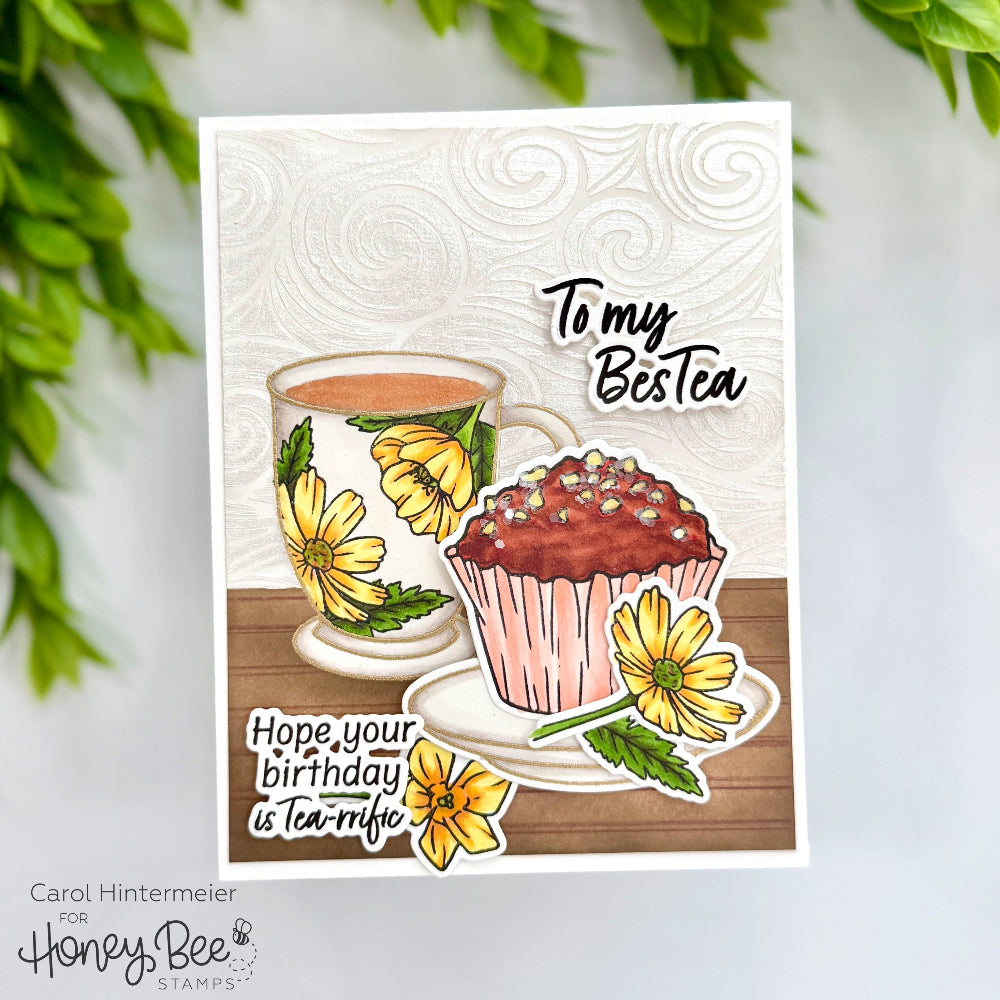 Honey Bee Hello Sweet Tea Dies hbds-661 To My Bestie Card
