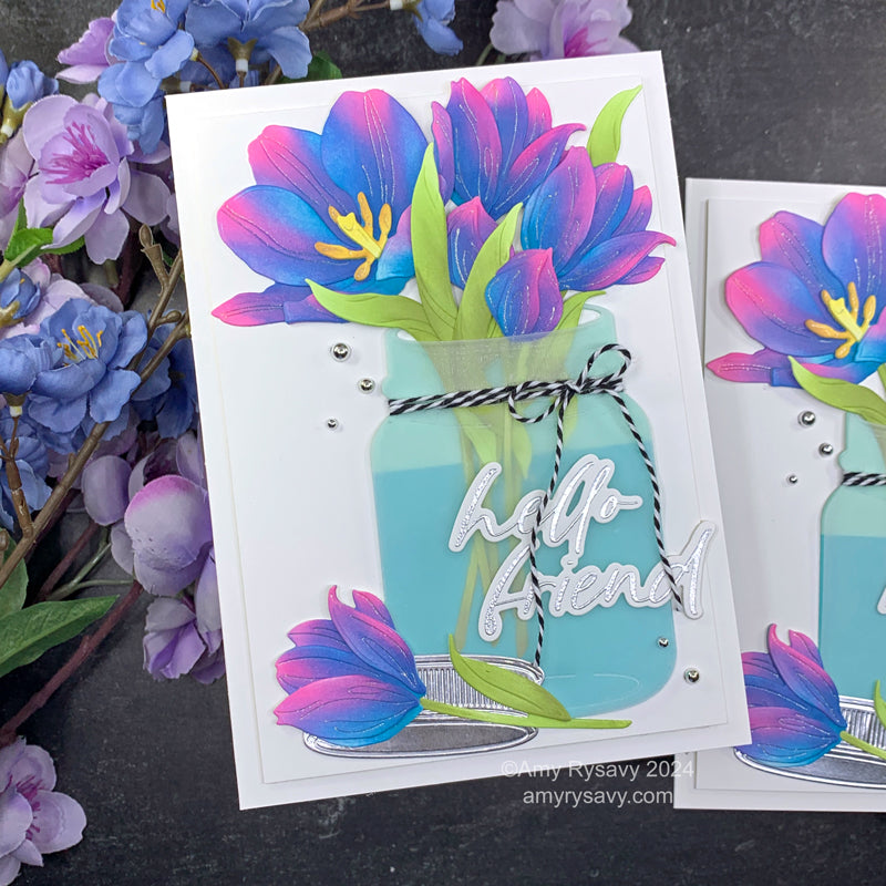Honey Bee Metallic Mix Pearl Stickers hbgs-prl15 Tulips Cards | color-code:ALT03
