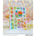 Pretty Pink Posh Half Stars Stencils happy birthday