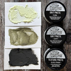 Tim Holtz Distress Crypt Halloween Grit Paste Ranger tshk81081 Swatch comparison