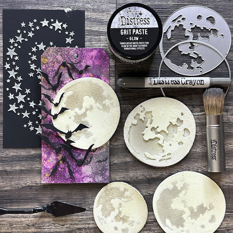Tim Holtz Distress Halloween Grit Paste Glow Ranger tshk84464 Colorful Halloween Projects | color-code:ALT04