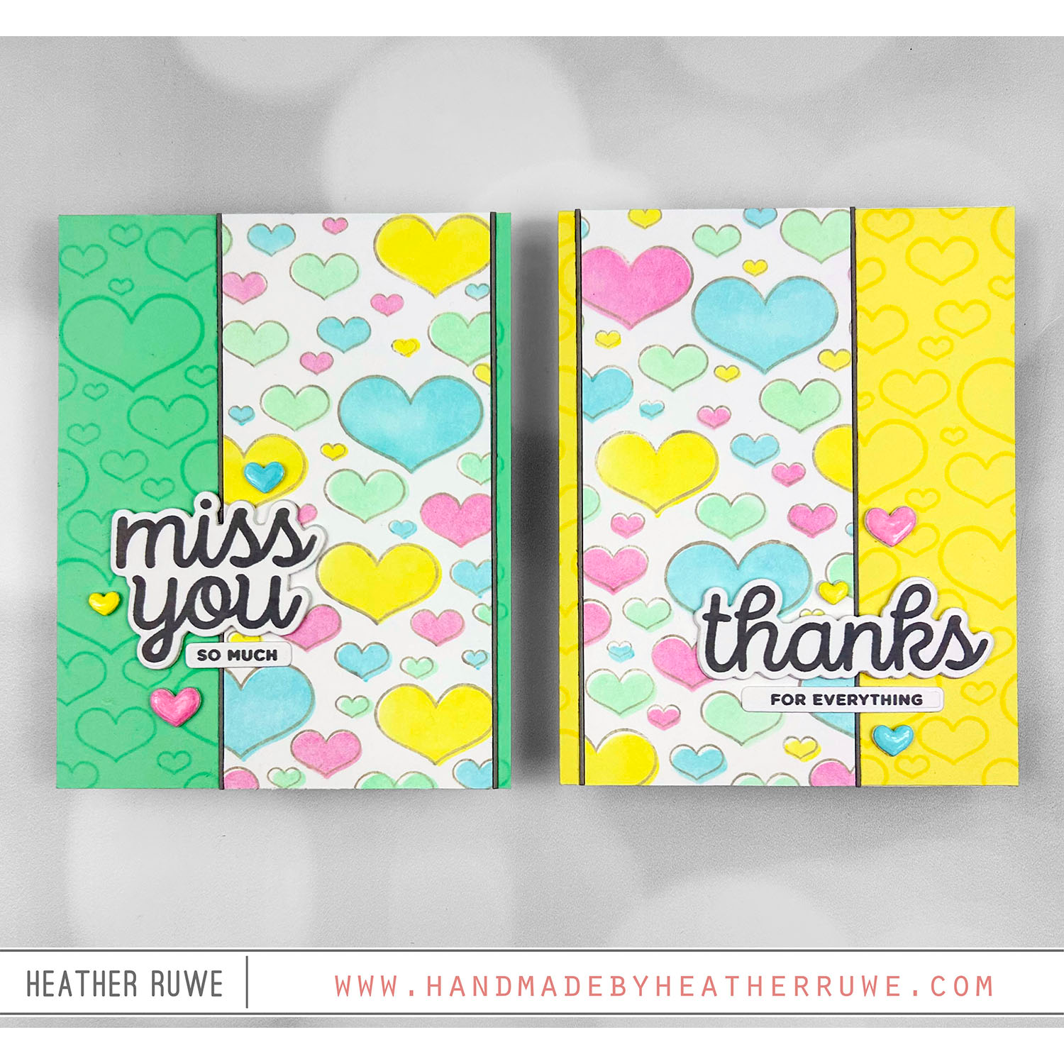 Simon Says Stamp Outline Hearts Stencils and Background Stamp set909oh Pastel Hearts Cards | color-code:ALT01